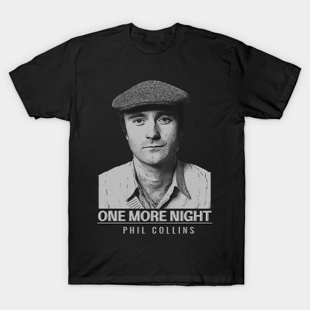 Phil Collins - One More Nights Grey T-Shirt by Flower'Animals Studiost